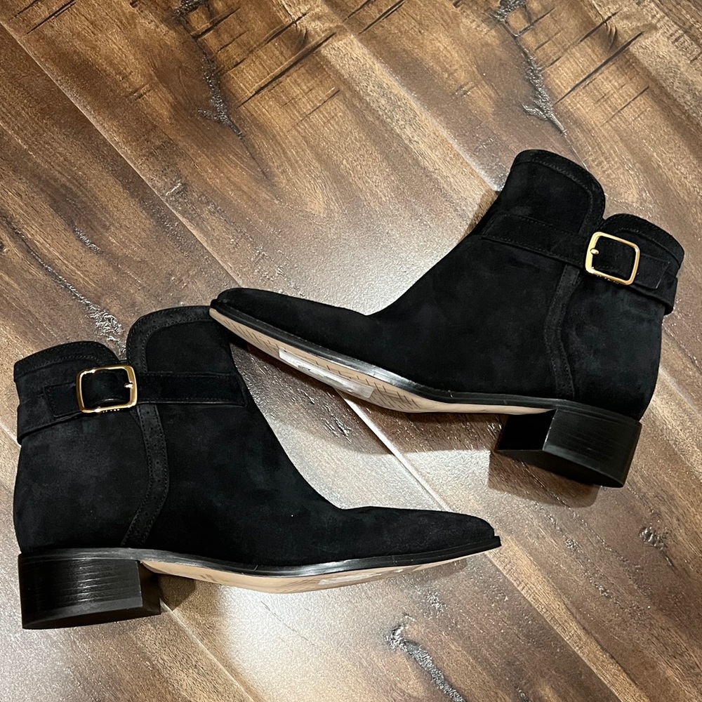 Cole Haan Black suede leather booties